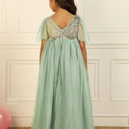 Miyo Embellished Puff Sleeve A-Line Maxi Dress image 5