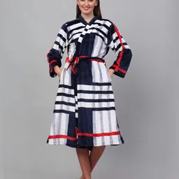 KLOTTHE Printed Bath Robe With Belt-picture-42