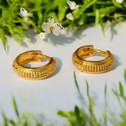 SHREE KRISHNA SHOPPING Unisex Gold-Plated Brass Earrings-image-42