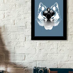 TIED RIBBONS Black & Blue Solid Game Of Thrones Caricature Wall Art image 1