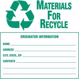 BRADY Recycle Label Vinyl 152.4 mm (6 Inch), 20TD73 (Pack of 100)-picture-40