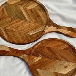 Mason Home Brown Vienna Acacia Pizza Platter - Large (18 Inch)-picture-14