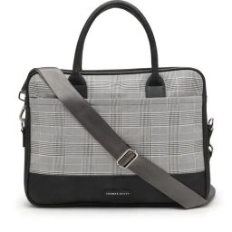 Thomas Scott Grey Textured Medium Laptop Bag-picture-37