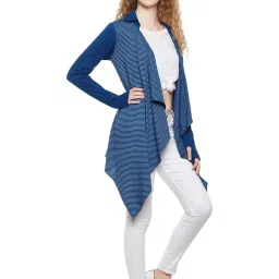 Hypernation Royal Blue Striped Shrug image 3