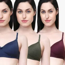 Lady Lyka Multicolor Non Wired Padded T-Shirt Bra (Pack Of 3)-image-63
