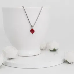 GIVA 92.5 Sterling Silver Pendant with Box Chain for Women-picture-26