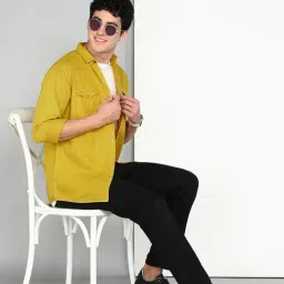 Kuons Avenue Mustard Slim Fit Shirt image 5