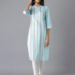 Aurelia Blue Straight Kurta-picture-44