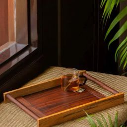 ExclusiveLane Brown Mango Wood Serving Tray -Set of 1-picture-5