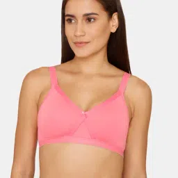 Zivame Pink Non Wired Non Padded Full Coverage Bra-image-88