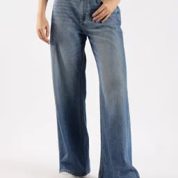 CALVIN KLEIN JEANS Baltic Blue Rinse Washed Mid rise Relaxed Fit Jeans-picture-33