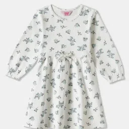 R&B Kids White Floral Regular Fit Dress-picture-27