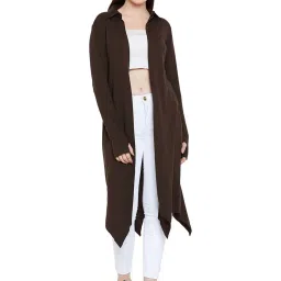 Hypernation Brown Cotton Shrug image 1