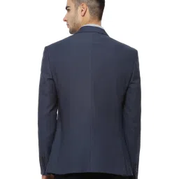 Van Heusen Navy Full Sleeves Notched Lapel Blazer image 2