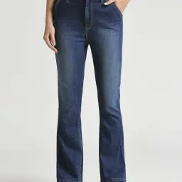 Pepe Jeans Blue Cotton High Rise Bootcut Jeans-picture-19