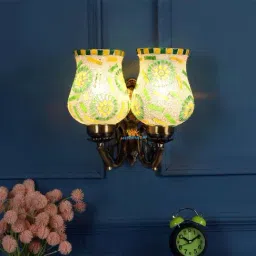 DecorativeRay Multicolor Iron Wall Light - Set of 1 image 2