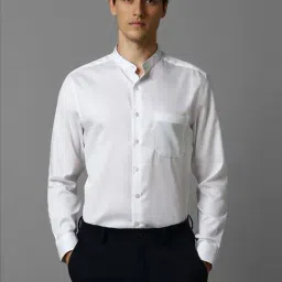 Louis Philippe White Cotton Slim Fit Shirt-picture-24