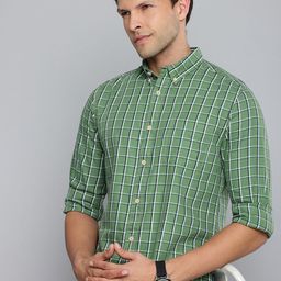 Flying Machine Pure Cotton Slim Fit Checked Casual Shirt-picture-27
