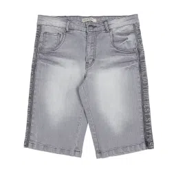 Gini & Jony Kids Grey Solid Bermuda image 1
