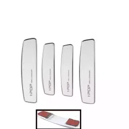 SPREADX Plastic Car Stylish I-Pop White Colour Elegant Door Guard Protection Universal Type Suitable for Nissan Magnite (Set of 4 Pcs) image 3