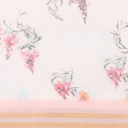 Anouk Grey & Pink Linen Blend Printed Bhagalpuri Saree image 4