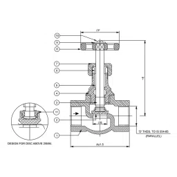 Leader IS 013 Gun Metal J Globe Valve 50 mm Class - 1 image 2