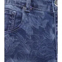 Gini & Jony Kids Blue Printed Jeans image 3