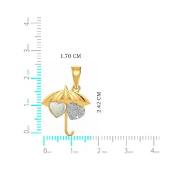 Joyalukkas 22KT Gold Umbrella Heart Pendant - 2.275 g image 3