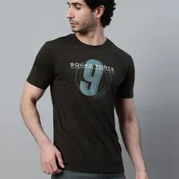 Cantabil Dark Green Poly Cotton Regular fit Print T-Shirt image 4