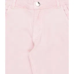 Gini & Jony Kids Pink Solid Jeans image 3
