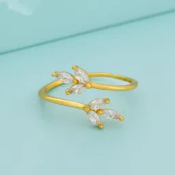 Kushal's Fashion Jewellery White Gold Trendy Zircon Finger Ring for Women-image-41