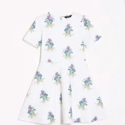Allen Solly Kids White Printed Regular Fit Dress-picture-14