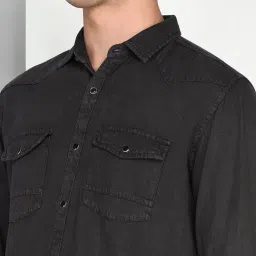 Kuons Avenue Slate Grey Slim Fit Shirt image 4