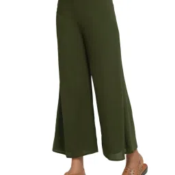 Office & You Green Mid Rise Palazzos image 3