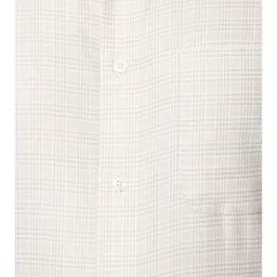 Louis Philippe Permapress Beige Regular fit Check Shirt image 4