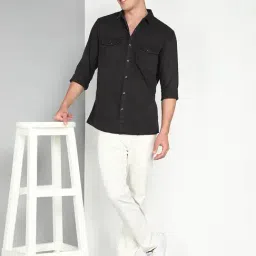 Kuons Avenue Slate Grey Slim Fit Shirt image 5