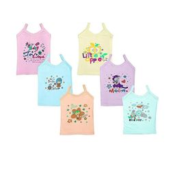 CAVENDERS Girls Pack Of 6 Assorted Printed Innerwear Vests-picture-9