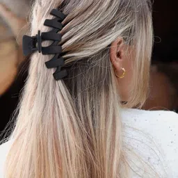 DIVASTRI Women Set of 3 Wavy Matte Finish Hair Claw Clips image 3