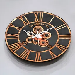 RANDOM Black & Brown Printed Contemporary Wall Clock image 5
