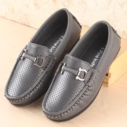 Pine Kids Slip On Party Wear Loafers - Grey-picture-32