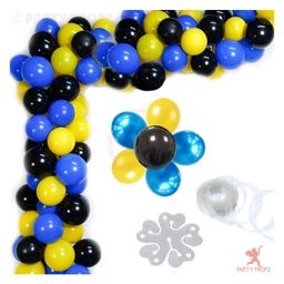 Bubble Trouble Rubber 92 Pcs Balloons Garlen Balloons Decoration With Balloon Flower Clip For Birthday Decoration- Set of 92, Multicolor-picture-26