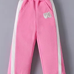 Mark & Mia Cotton Full Length Trouser with Embroidered Patch - Pink-picture-16