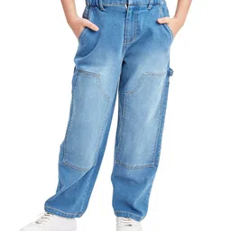 Olele Denim Woven Mild Washed Jeans - Blue image 1
