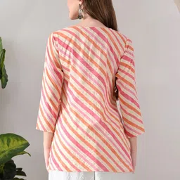 HARIKS Printed V-Neck Tunic With Trousers Co-Ords image 4