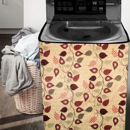 The Furnishing Tree Washing Machine Cover Petals Pattern Yellow Compatible for Whirlpool 6.5 Kg Ful image 5