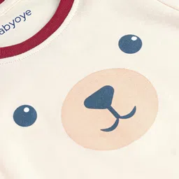 Babyoye 100% Cotton With Eco- Jiva Finish Full Sleeves Onesies Teddy Print -Multicolour image 3