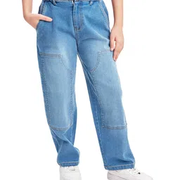 Olele Denim Woven Mild Washed Jeans - Blue image 4