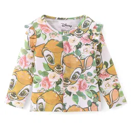 Babyoye Disney Interlock Cotton Knit Full Sleeves Front Open Jhablas with Bambi Graphics Pack of 2 - Multicolour image 4