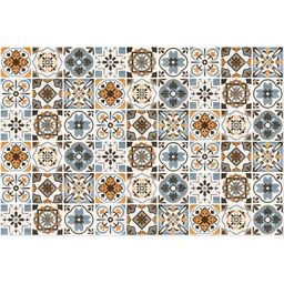 INDIAN ROYALS Blue & Brown Floral Printed Self-Adhesive & Durable Wall Sticker-picture-12
