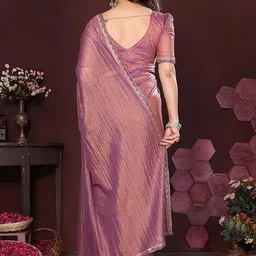PAYAL CREATION Woven Design Zari Pure Chiffon Maheshwari Saree image 3